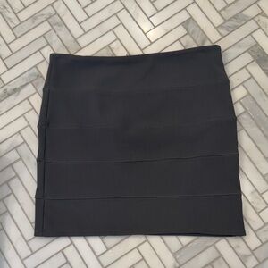 Ambiance Dark Gray Bandage Mini Skirt